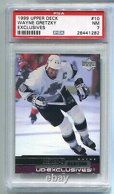 1999 Upper Deck UD Exclusives 10 Wayne Gretzky #/100 PSA 7 Nr Mint Pop 1 0higher