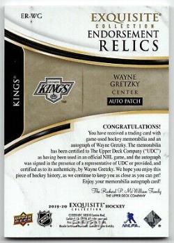 19-20 Upper Deck Exquisite Collection Endorsements Patch/Auto Wayne Gretzky 7/10