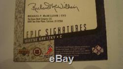 2000/01 Upper Deck Epic Signatures Wayne Gretzky Autograph Edmonton Oilers