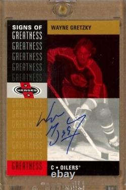 2000-01 Upper Deck Heroes Signs of Greatness WAYNE GRETZKY AUTO Edmonton Oilers