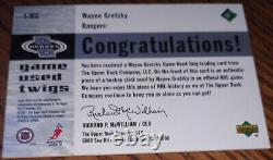 2000-01 Upper Deck Heros Wayne Gretzky Actual Game Used Twigs Stick NYR HOF GOAT