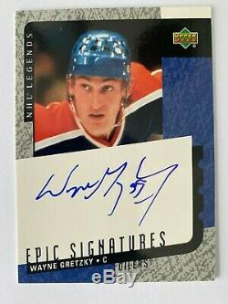 2000-01 Upper Deck NHL Legends Epic Signatures Wayne Gretzky Auto