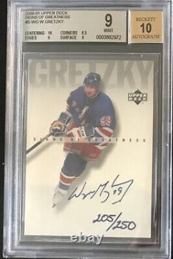 2000 01 Upper Deck Signs Of Greatness Gretzky Auto Graded Rangers