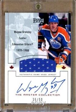 2000 UD Wayne Gretzky Master Collection #1 Wayne GRETZKY Jersey Auto /50 OILERS