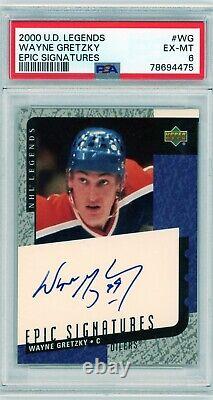 2000 Upper Deck Epic Signatures Auto PSA 6 Wayne Gretzky