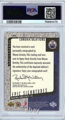 2000 Upper Deck Epic Signatures Auto PSA 6 Wayne Gretzky