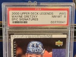 2000 Upper Deck Legends Wayne Gretzky Epic Signatures PSA 8