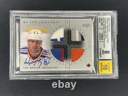2000 Upper Deck Wayne Gretzky Master Collection Patch Auto Quad /9 Bgs 8/10