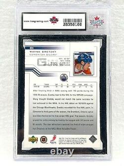 2001-02 Upper Deck #424 Wayne Gretzky Young Guns Flashback Ksa 10 Gem Mt Oilers