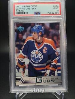 2001-02 Upper Deck #424 Wayne Gretzky Young Guns Retail Psa 9 Pop 26