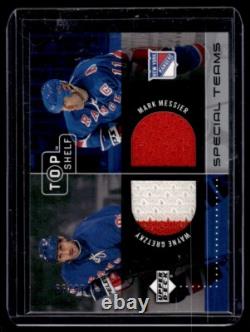 2001-02 Upper Deck Top Shelf Wayne Gretzky Mark Messier /99 Rangers Dual Jersey