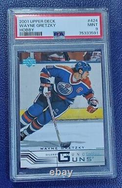 2001 Upper Deck Young Guns Flashback Wayne Gretzky #424 PSA 9