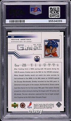 2001 Upper Deck Young Guns Hobby Wayne Gretzky #424 PSA 10 GEM MINT (POP 44)