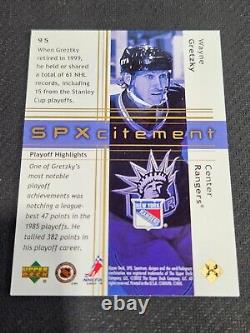 2002-03 UPPER DECK SPX WAYNE GRETZKY #95 #ed 7/10 GOLD SPXCITEMENT