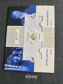 2002-03 UPPER DECK UD SP GAME USED WAYNE GRETZKY CF-GR #ed 65/99 DUAL JERSEY