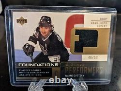 2002 03 Upper Deck Foundations Wayne Gretzky Game Used Jersey Patch 49 /50