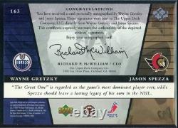 2002-03 Upper Deck Rookie Update Autograph Jason Spezza RC/Wayne Gretzky 138/199