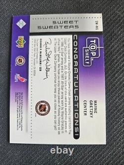 2002-03 Upper Deck Ud Top Shelf Wayne Gretzky Sw-wg Sweet Sweaters Dual Jersey