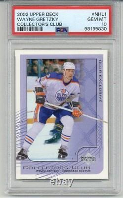 2002 Upper Deck Collector's Club #nhl1 Wayne Gretzky Oilers Psa 10 Low Pop 11