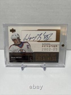 2002 Upper Deck #sg-wg Wayne Gretzky Foundations Signs Of Greatness
