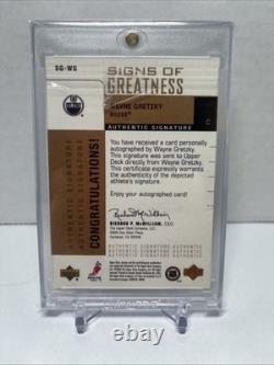 2002 Upper Deck #sg-wg Wayne Gretzky Foundations Signs Of Greatness
