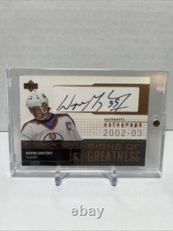 2002 Upper Deck #sg-wg Wayne Gretzky Foundations Signs Of Greatness
