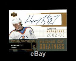 2002 Wayne Gretzky Upper Deck Signs Of Greatness Authentic Auto R1315
