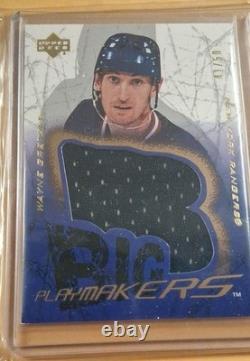 2003-04 UD BIG Playmakers Wayne Gretzky GU Game Used Jersey #41/50 Rangers RARE