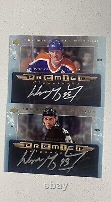 2003-04 Upper Deck Premier Autographs Lot Wayne Gretzky Oilers & Kings Autos SSP