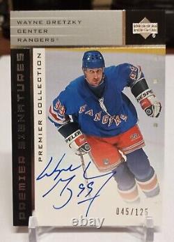 2003 UD Premier Collection Signatures Wayne Gretzky Auto /125 New York Rangers