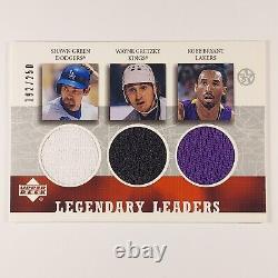 2003 Upper Deck Legendary Leaders Wayne Gretzky Kobe Bryant Game Used Relic /250