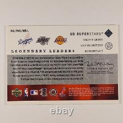 2003 Upper Deck Legendary Leaders Wayne Gretzky Kobe Bryant Game Used Relic /250