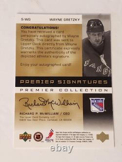 2003 Upper Deck Premiere Collection Autograph #S-WG Wayne Gretzky #7/50