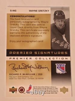 2003 Upper Deck Premiere Collection Autograph #S-WG Wayne Gretzky #7/50