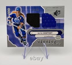 2003 Wayne Gretzky Upper Deck Spx Winning Materials #wm-gr /99 Game Used Oilers