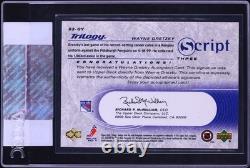2003 Wayne Gretzky Upper Deck Trilogy Script Three Autographs #s3-gy Cgc Auth
