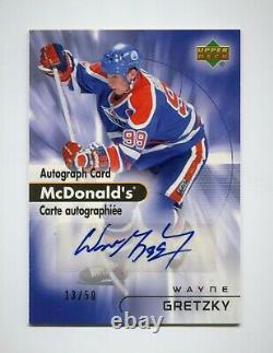 2005-06 McDonald's Upper Deck Autographs #MA1 Wayne Gretzky 13/50 RARE