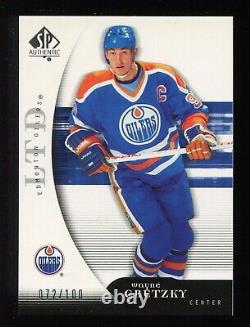 2005-06 SP Authentic #42 Wayne Gretzky LIMITED #72/100 LTD Upper Deck OILERS