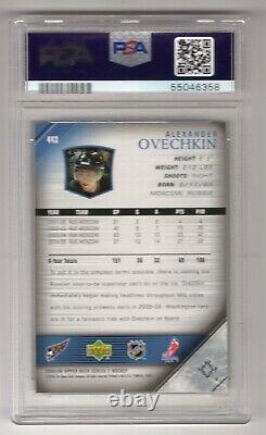 2005-06 Upper Deck #443 Young Guns Rookie Rc Card Alexander Ovechkin Psa 9