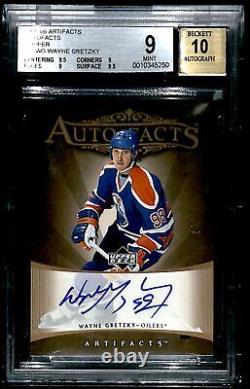 2005-06 Upper Deck Artifacts Wayne Gretzky Auto 25/75 BGS 9 Edmonton Oilers