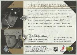 2005-06 Upper Deck Wayne Gretzky / Mario Lemieux NHL Generations Dual Jerseys