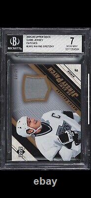 2005-06 Upper Deck Wayne Gretzky UD Game Jersey Patch /15 BGS 7 Game Used