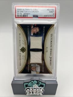 2005 Ultimate Collection Gretzky Crosby Dual Jersey PSA 9