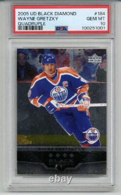 2005 Upper Deck Black Diamond Quadruple Wayne Gretzky Card Oilers Psa 10 Rare 2005 Upper Deck Black Diamond Quadruple Wayne Gretzky Card Oilers Psa 10 Rare