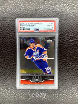 2005 Upper Deck Black Diamond Wayne Gretzky Quadruple Diamond Ruby Red /100 PSA