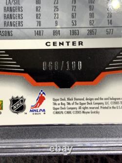 2005 Upper Deck Black Diamond Wayne Gretzky Quadruple Diamond Ruby Red /100 PSA