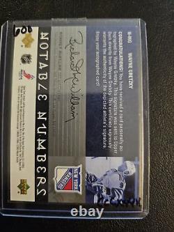 2005 Upper Deck Notable Numbers Wayne Gretzky #N-WG Autograph 81/99
