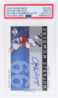 2005 Upper Deck Wayne Gretzky Notable Numbers Auto #N-WG /99 PSA 9/10