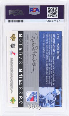 2005 Upper Deck Wayne Gretzky Notable Numbers Auto #N-WG /99 PSA 9/10
