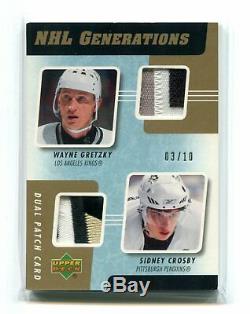 2006-07 Upper Deck Generations Patches Dual Sidney Crosby/Wayne Gretzky 03/10